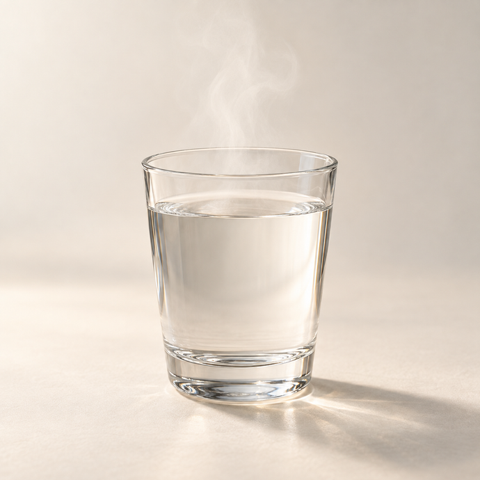 With warm water